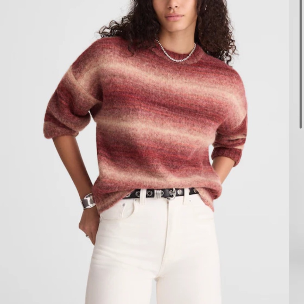 Space-Dyed Drop-Shoulder Sweater